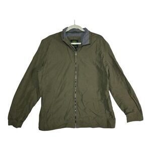 VTG Timberland Full Zip Windbreaker Jacket L Olive Green Gorpcore Cabincore